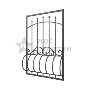 Решетка на окно дутая кованая 6-54